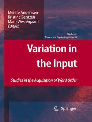 cover image of Variation in the Input